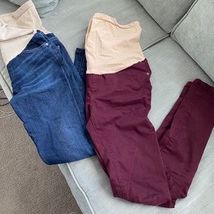 Designer maternity jeans and leggings bundle xs